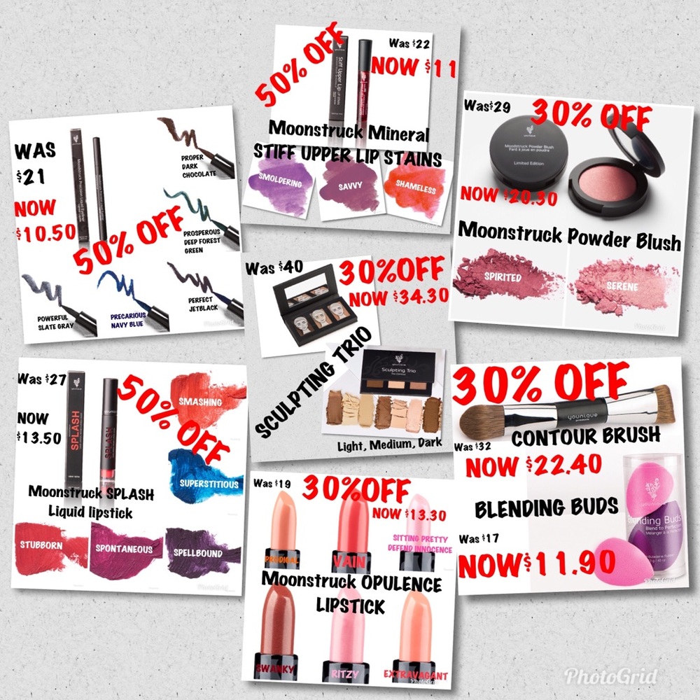 Lipsticks and stains 30-50% off